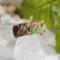 Opal, Polymer Clay and Stainless Steel Glow in the Dark Fantasy Ring Side View 2