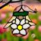 Girl Springtime Gnome Stained Glass Suncatcher by Robin C. Hary