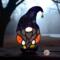 Spider the Halloween Gnome Stained Glass Suncatcher by Robin C. Hary