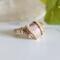 Rhodonite and Gold Colored Sterling Silver Ring