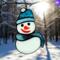 Snowman Stained Glass Ornament by Robin C. Hary