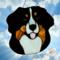 Bernese Mountain Dog Stained Glass Suncatcher