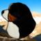 Bernese Mountain Dog Stained Glass Ornament- made with black, tan and white glass.
