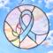 Breast Cancer Awareness 10" Beveled Suncatcher Panel