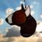 Bull Terrier stained glass ornament- shown in Brindle.