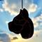 Cane Corso stained glass ornament in Black.