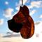 Cane Corso stained glass ornament in Brindle