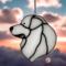 Great Pyrenees stained glass ornament