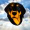Transylvanian Hound stained glass suncatcher