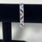 Native American Indian style, bead bracelet , white blue and orange 