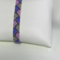 Beaded Bracelet Geometric Pattern in Purple, Blue, and Gray