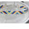 Native American Indian style, bead bracelet , white blue and orange 