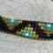  Bracelet with Turquoise ,Black and Gold Beads