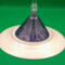 This view of the dish upside down gives a great view of the beautiful cobalt blue lace inside the glass.