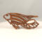 Handcrafted wooden tropical fish ornament made from 1/4-inch thick oak, finished with shellac, designed for holiday decor or year-round display as wall art.