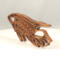 Handcrafted wooden tropical fish ornament made from 1/4-inch thick oak, finished with shellac, designed for holiday decor or year-round display as wall art.