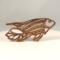 Handcrafted wooden tropical fish ornament made from 1/4-inch thick oak, finished with shellac, designed for holiday decor or year-round display as wall art.