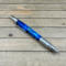 Lightweight aluminum every day carry pen in swirled blue resin