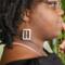 Earrings modeled by Vanessa Byrd.