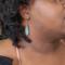 Double Leaf earrings modeled by Vanessa Byrd.
