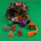 This is just an example of using it for different dice pieces. They are NOT included with the game bag.
