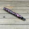 Strawberry pink resin and real coffee beans rollerball pen