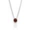  A playful 18" sterling silver necklace with a 10mm Baltic amber oval pendant on a white background.