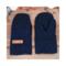 Handmade navy blue men's xl mittens, made from soft upcycled wool; cozy winter mittens for men with extra large hands.