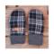 Handmade soft black and white fleece plaid women's regular mittens, made from warm upcycled fleece; lined winter mittens for woman.