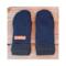 Handmade soft blue wool women's regular mittens, made from warm upcycled wool; fleece lined winter mittens for woman.