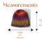 A babies & toddlers sized rainbow ombre hat knit with wool. Perfect for winter a gift for a baby or toddler ages 1, 2, 3, 4, 5 years old.