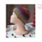 A babies & toddlers sized rainbow ombre hat knit with wool. Perfect for winter a gift for a baby or toddler ages 1, 2, 3, 4, 5 years old.