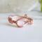 Pink Chalcedony Adjustable Copper Ring