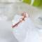 Pink Chalcedony Adjustable Copper Ring Side View 1