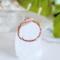 Pink Chalcedony Adjustable Copper Ring back view