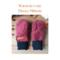 Handmade kids purple mittens for ages 5, 6, 7 years old made from a purple Columbia fleece jacket. Perfect for winter holiday gift giving.