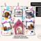 Custom Fur Mama tumbler with five pet photos in frames and doghouse design, personalized for pet lovers