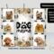 Dog Mama tumbler with six custom dog photos and saying on white background designed by Tammi Oribello Designs, Lapeer, Michigan