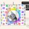Custom rainbow paw tumbler with pet photo and name on white background