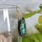 Magnesite & Serpentine Gold Colored Sterling Silver Earrings Side 1 View