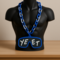 Jey Uso Yeet Glasses Inspired WWE Wrestling Necklace Chain 32" Raised Letters Blue Fan Hype Bling Survivor Series Royal Rumble WrestleMania