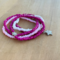 beautiful pink and white 5 bracelet set. stretchy