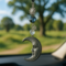 Rearview mirror moon charm with celestial beads
