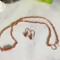 Goldstone Necklace and Earrings Copper Jewelry Set