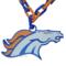 NFL Denver Broncos Fan Pendant Chain Jumbo Size Plastic 32" Necklace Super bowl Playoff Football