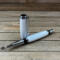 winter inspired rollerball pen in white 