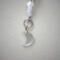 shimmering glass clear moon charm