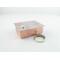 Tiny Hinge Lid Solid Copper Trinket Box with Sterling Lab Grown Opal