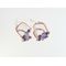 Copper & Amethyst Horse Theme Earrings with Sterling earwires