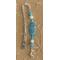 Stunning bookmark based on Native American deity Kokopelli who was also a flutist.  Sheperd hook is very well made and embellished.  The pendant has the look of Native American etcting.  Two beads one in bright blue and other is white has a great texture. At very bottom is a charm of Kokopelli.